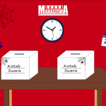 Ilustrasi kotak suara sebagai gambaran pelaksanaan Pemilihan Raya (Pemira) Universitas Islam Bandung (Unisba) yang mengalami keterlambatan. (Ilustrasi: Violetta Kahyang Lestari Fauzi/SM).